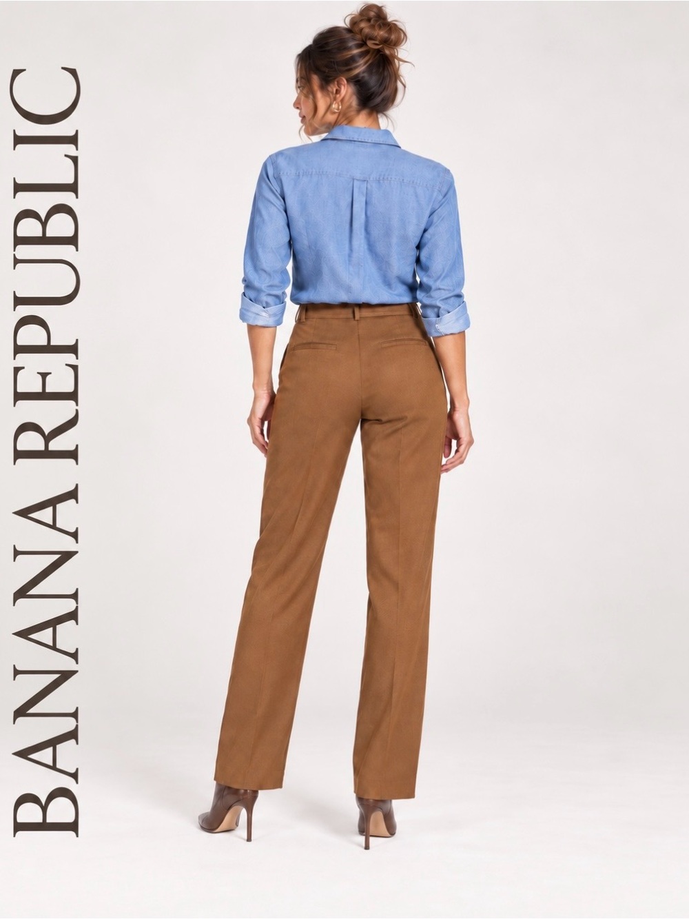 Banana Republic Ryan Cognac Straight Leg Tailored Pants - Size 2
